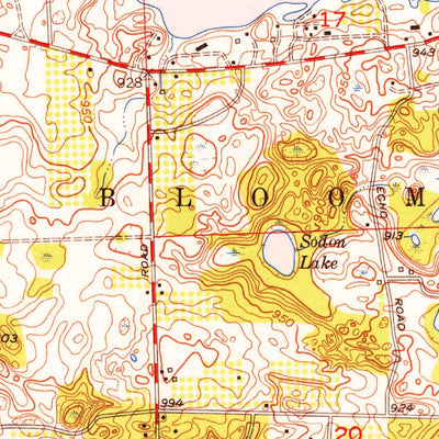 United States Geological Survey Pontiac South, MI (1952, 24000-Scale) digital map