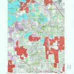 United States Geological Survey Pontiac South, MI (1997, 24000-Scale) digital map