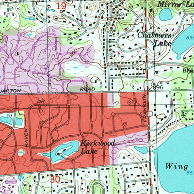 United States Geological Survey Pontiac South, MI (1997, 24000-Scale) digital map