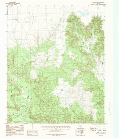United States Geological Survey Pony Flats, TX (1984, 24000-Scale) digital map