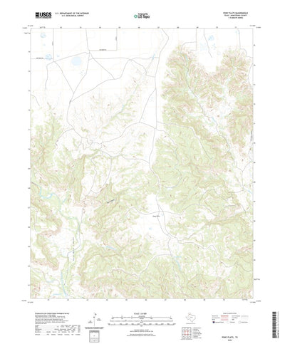 United States Geological Survey Pony Flats, TX (2022, 24000-Scale) digital map