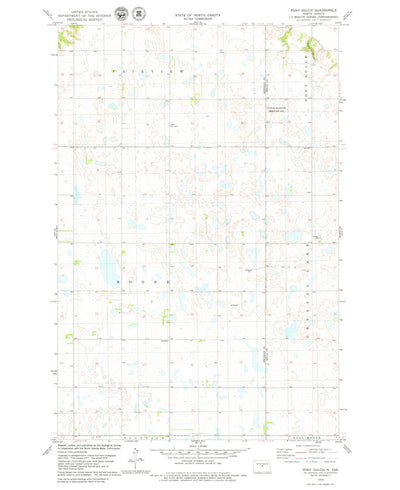 United States Geological Survey Pony Gulch, ND (1978, 24000-Scale) digital map