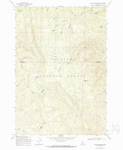 United States Geological Survey Pony Meadows, ID (1969, 24000-Scale) digital map