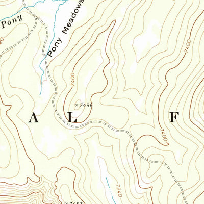 United States Geological Survey Pony Meadows, ID (1969, 24000-Scale) digital map