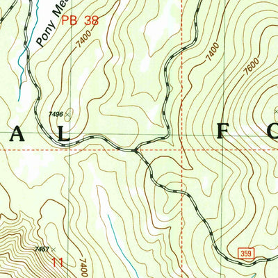 United States Geological Survey Pony Meadows, ID (2004, 24000-Scale) digital map