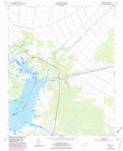 United States Geological Survey Ponzer, NC (1951, 24000-Scale) digital map