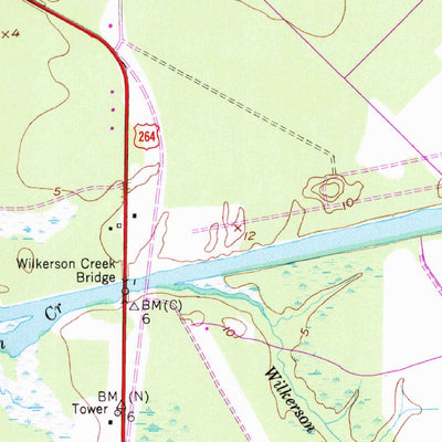 United States Geological Survey Ponzer, NC (1951, 24000-Scale) digital map