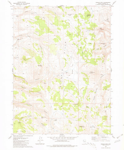 United States Geological Survey Poodle Mountain, NV (1981, 24000-Scale) digital map