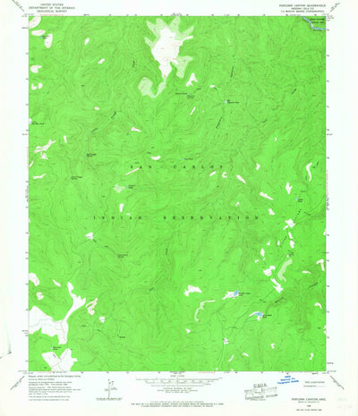 United States Geological Survey Popcorn Canyon, AZ (1966, 24000-Scale) digital map