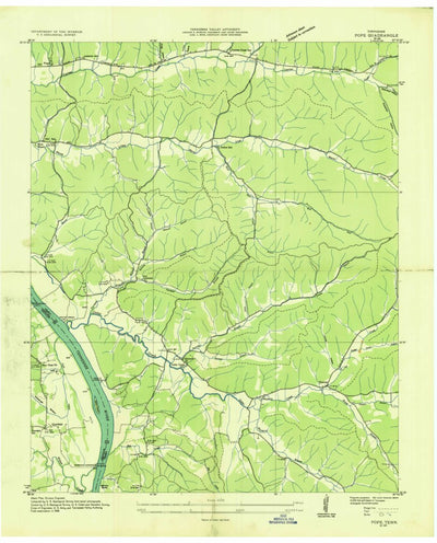 United States Geological Survey Pope, TN (1936, 24000-Scale) digital map