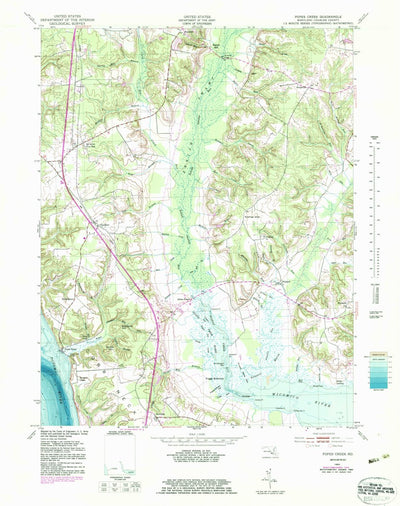 United States Geological Survey Popes Creek, MD (1953, 24000-Scale) digital map