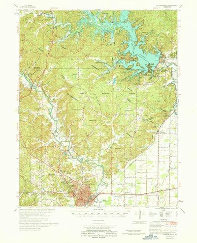 United States Geological Survey Poplar Bluff, MO (1968, 62500-Scale) digital map