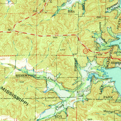 United States Geological Survey Poplar Bluff, MO (1968, 62500-Scale) digital map