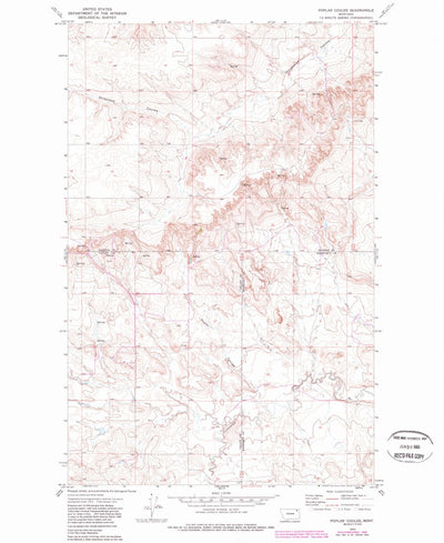 United States Geological Survey Poplar Coulee, MT (1973, 24000-Scale) digital map