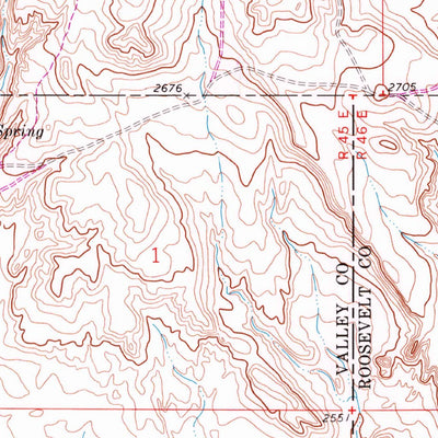 United States Geological Survey Poplar Coulee, MT (1973, 24000-Scale) digital map