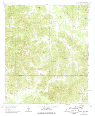 United States Geological Survey Poplar Creek, MS (1966, 24000-Scale) digital map