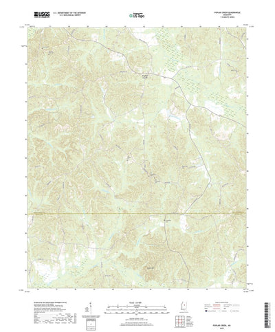 United States Geological Survey Poplar Creek, MS (2020, 24000-Scale) digital map