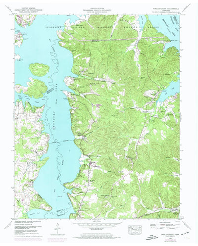 United States Geological Survey Poplar Creek, TN (1949, 24000-Scale) digital map