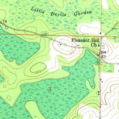 United States Geological Survey Poplar Head, FL (1950, 24000-Scale) digital map