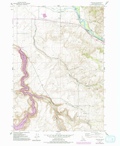 United States Geological Survey Poplar, ID (1951, 24000-Scale) digital map