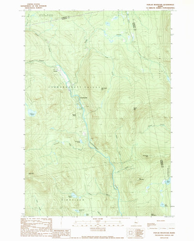 United States Geological Survey Poplar Mountain, ME (1989, 24000-Scale) digital map