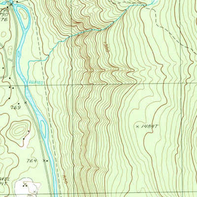 United States Geological Survey Poplar Mountain, ME (1989, 24000-Scale) digital map