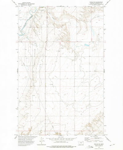 United States Geological Survey Poplar NE, MT (1972, 24000-Scale) digital map