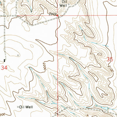United States Geological Survey Poplar NE, MT (1972, 24000-Scale) digital map