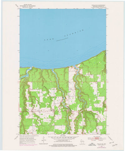 United States Geological Survey Poplar NE, WI (1954, 24000-Scale) digital map