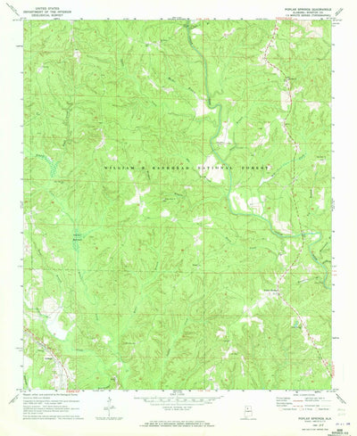 United States Geological Survey Poplar Springs, AL (1969, 24000-Scale) digital map