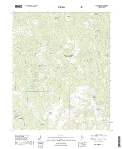 United States Geological Survey Poplar Springs, AL (2021, 24000-Scale) digital map