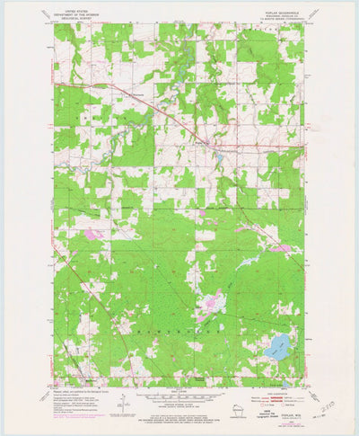 United States Geological Survey Poplar, WI (1954, 24000-Scale) digital map