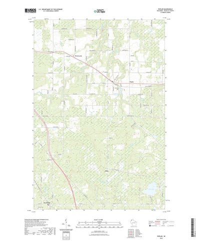 United States Geological Survey Poplar, WI (2022, 24000-Scale) digital map