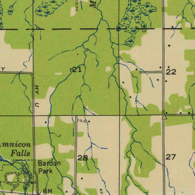 United States Geological Survey Poplar, WI-MN (1949, 48000-Scale) digital map