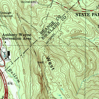 United States Geological Survey Popolopen Lake, NY (1994, 24000-Scale) digital map