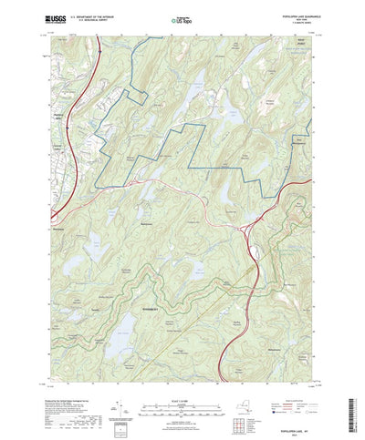 United States Geological Survey Popolopen Lake, NY (2023, 24000-Scale) digital map
