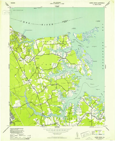 United States Geological Survey Poquoson West, VA (1944, 24000-Scale) digital map