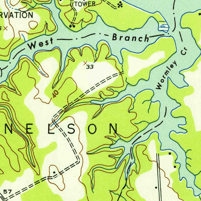 United States Geological Survey Poquoson West, VA (1944, 24000-Scale) digital map