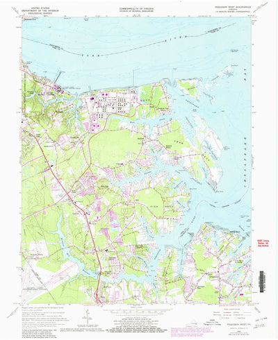 United States Geological Survey Poquoson West, VA (1965, 24000-Scale) digital map