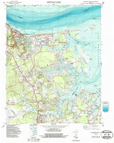 United States Geological Survey Poquoson West, VA (1983, 24000-Scale) digital map