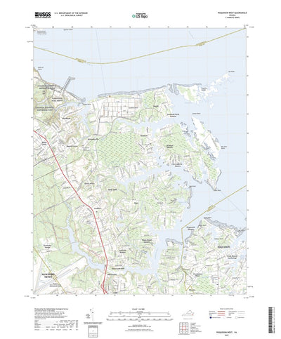 United States Geological Survey Poquoson West, VA (2022, 24000-Scale) digital map