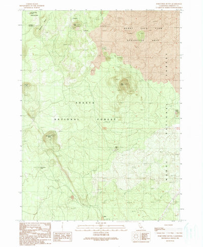 United States Geological Survey Porcupine Butte, CA (1990, 24000-Scale) digital map