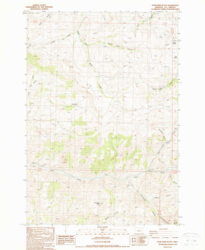 United States Geological Survey Porcupine Butte, OR (1988, 24000-Scale) digital map