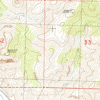 United States Geological Survey Porcupine Butte, OR (1988, 24000-Scale) digital map