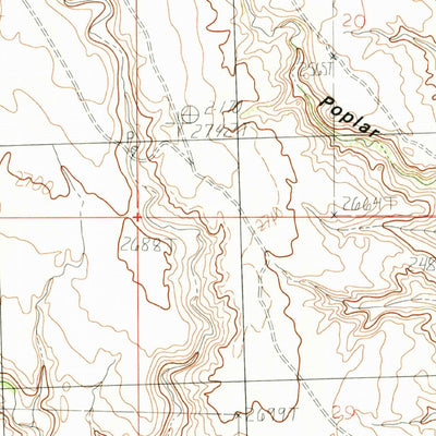 United States Geological Survey Porcupine Coulee, MT (1984, 24000-Scale) digital map