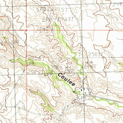 United States Geological Survey Porcupine Coulee, MT (1984, 24000-Scale) digital map