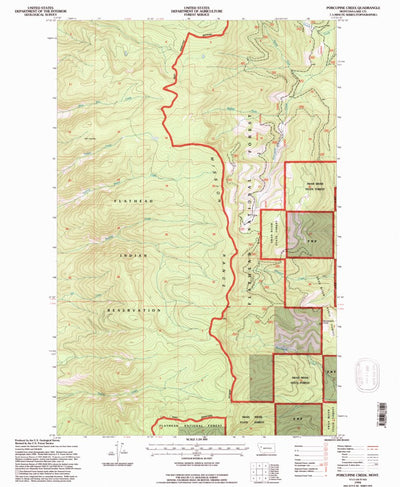 United States Geological Survey Porcupine Creek, MT (1994, 24000-Scale) digital map