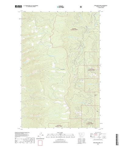 United States Geological Survey Porcupine Creek, MT (2020, 24000-Scale) digital map