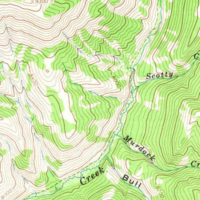 United States Geological Survey Porcupine Creek, WY (1967, 24000-Scale) digital map