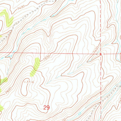 United States Geological Survey Porcupine Ridge, UT-WY (1968, 24000-Scale) digital map